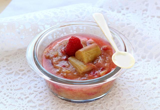 Compote de rhubarbe à la framboise