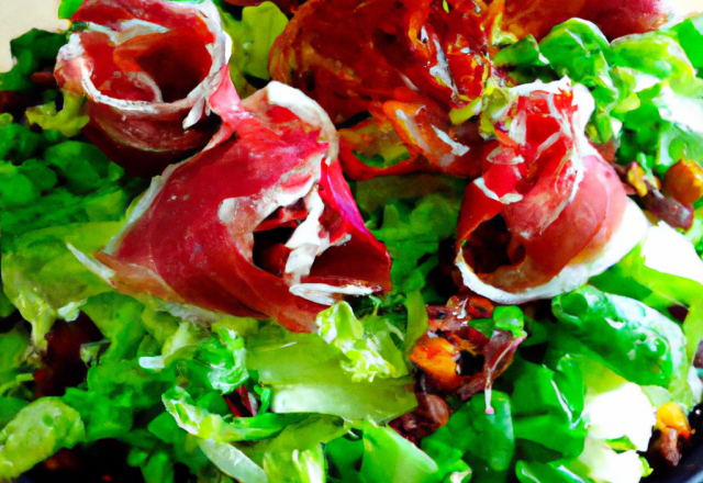 Salade andalouse au jambon de Serrano et chorizo