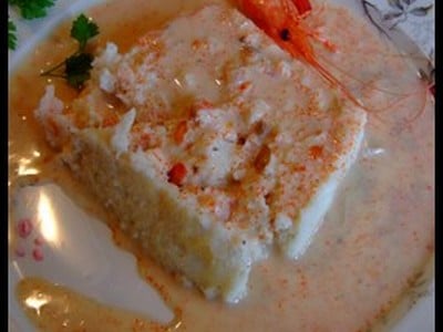 Terrine de cabillaud fourrée aux crevettes