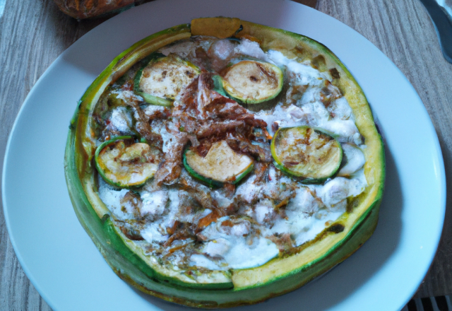 Tarte light aux courgettes et au riz