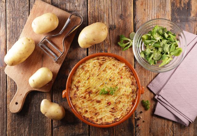 Parmentier de boudin aux oignons aux pommes