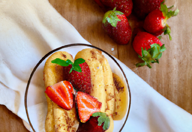 Tiramisu crémeux aux fraises