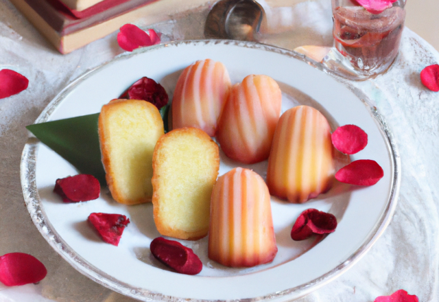 Financiers au litchis et à la rose