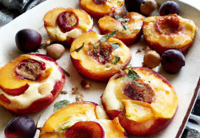 Gâteaux de nectarines aux amandes