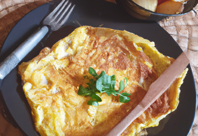 Omelette de pommes de terre au gruyère