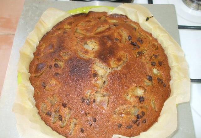 Gâteau à la noisette poire et chocolat