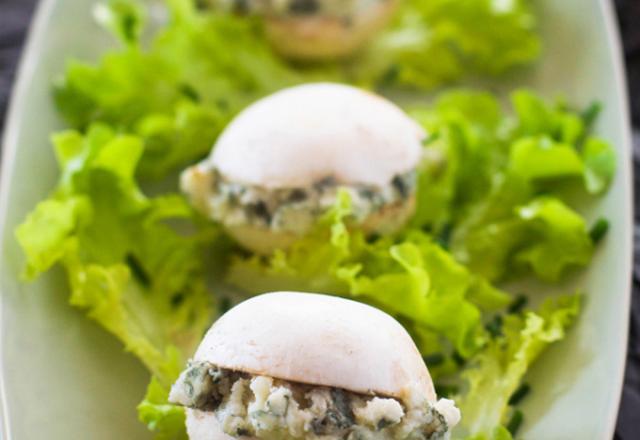 Macarons de champignons au Roquefort Papillon