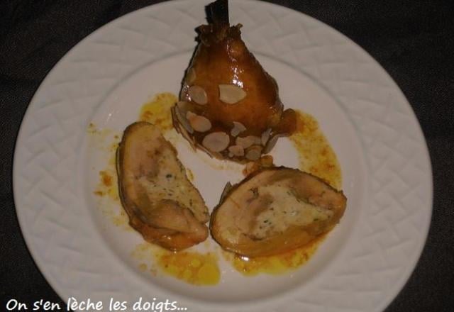 Cuisse de poulet au miel et aux amandes