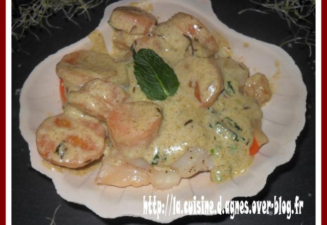 Coquille de noix de saint jacques et carottes cumin