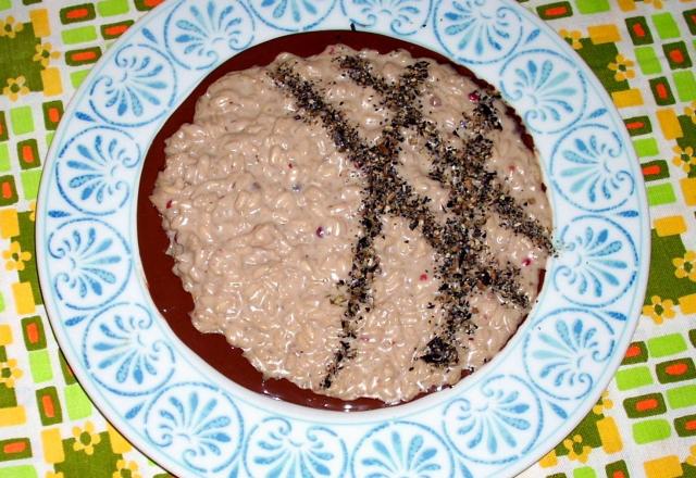 Risotto au chocolat noir