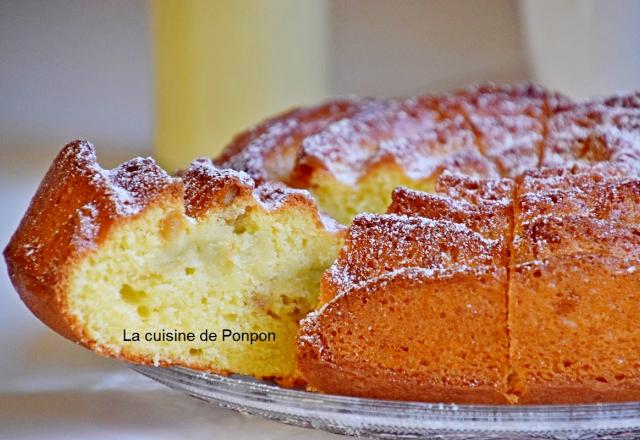 Gâteau yaourt au beurre de rhubarbe