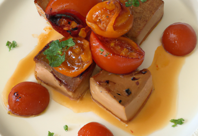 Le foie d'oie à la tomate