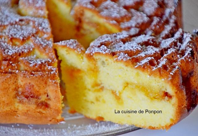 Gâteau au yaourt à la confiture de clémentine corse et agrumes confits