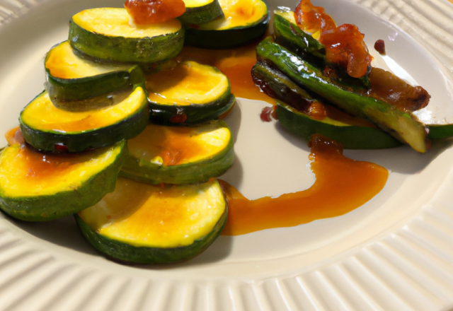 Courgettes et gésiers caramélisés