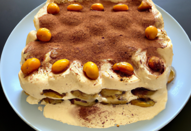 Tiramisu à la crème de marrons, spéculoos et mirabelles