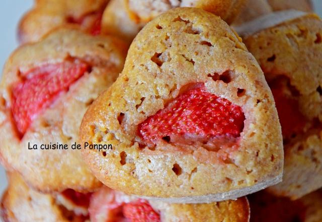 Muffin aux fraises et amandes