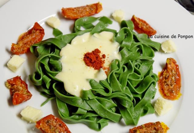 Tagliatelles à la spiruline