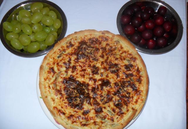 Tarte à la béchamel et aux champignons