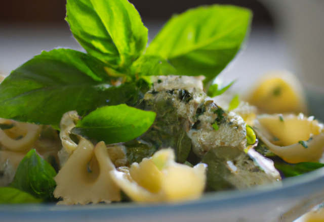 Salade de pâtes au basilic