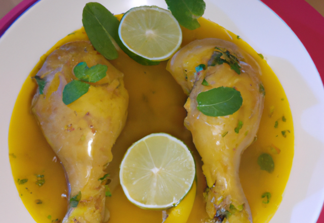 Cuisse de dinde glacée au citron et curry