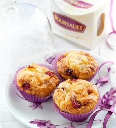 Muffins Pommes, Cranberries et Boursault