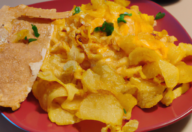 Omelette cuisinée aux chips