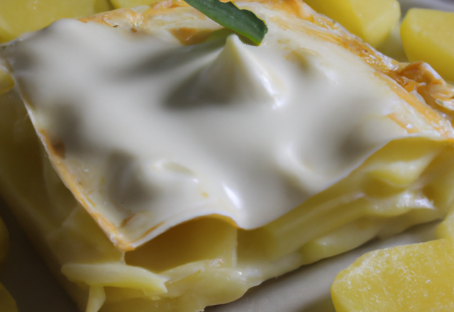 Feuilleté de pommes de terre à la crème et au gruyère