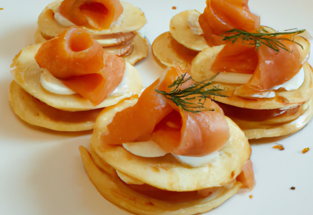 Blinis apéritifs au saumon