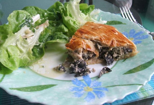 Tourte aux champignons rapide