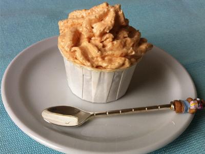 Cupcakes pain d'épices, cœur de figues et topping crème de foie gras