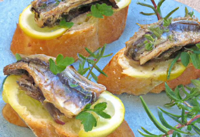 Crostini aux filets d'anchois