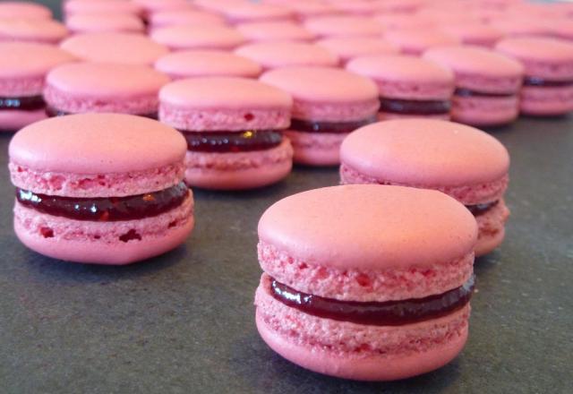 Délice de macarons à la fraise