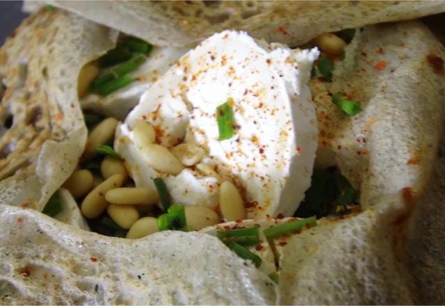 Galettes de sarrasin au fromage de chèvre