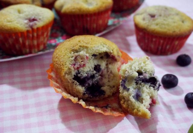 Muffins myrtilles et framboises