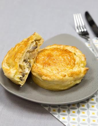 Mini-tourtes au poulet, comté et champignons