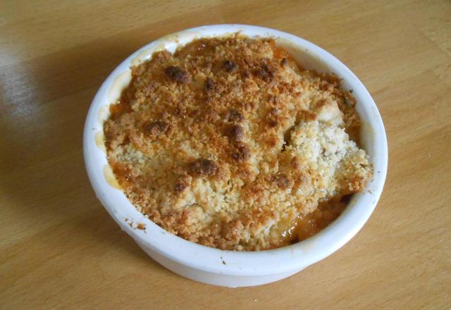 Crumble pommes et bananes flambée