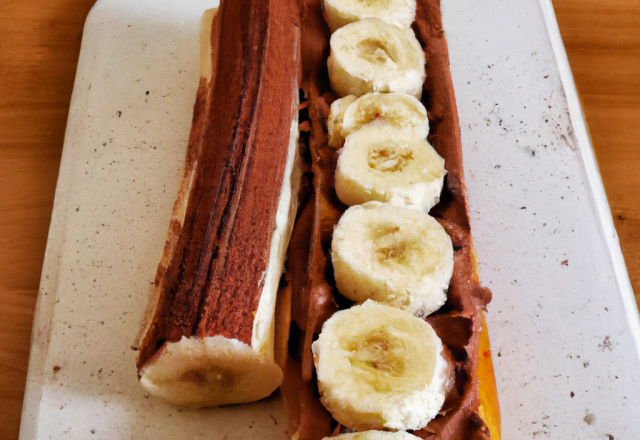 Bûche à la banane et au nutella