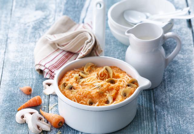 Purée de Floraline aux champignons et à l’emmental