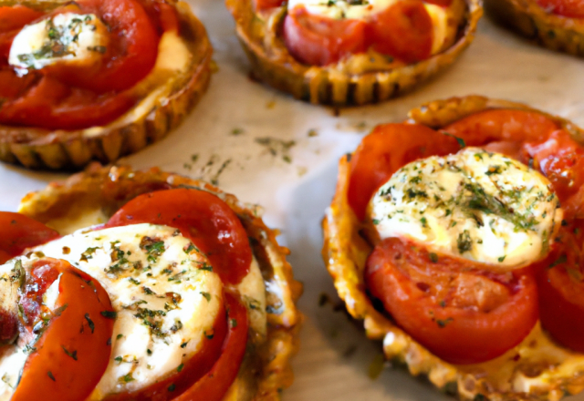 Tartelettes aux tomates et à la mozzarella