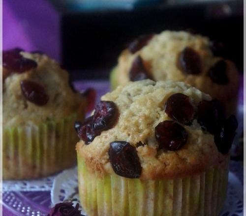 Muffin 'tea time' à la griotte et aux cranberries