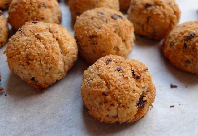 Rochers coco croquants au chocolat fondant