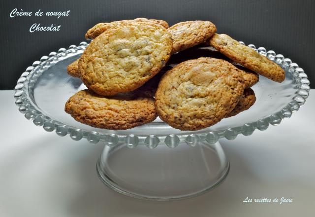 Cookies à la crème de nougat blanc