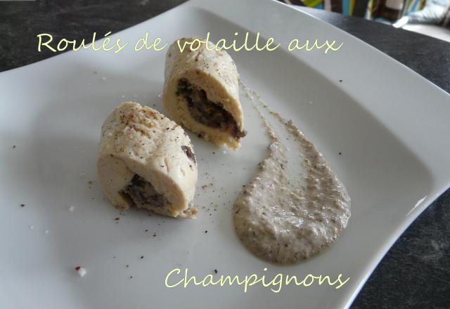 Roulés de volaille aux champignons