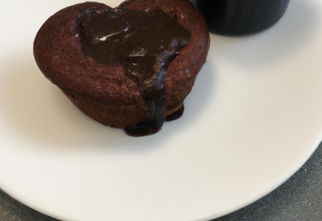 Moelleux au chocolat à cœur fondant et crème anglaise