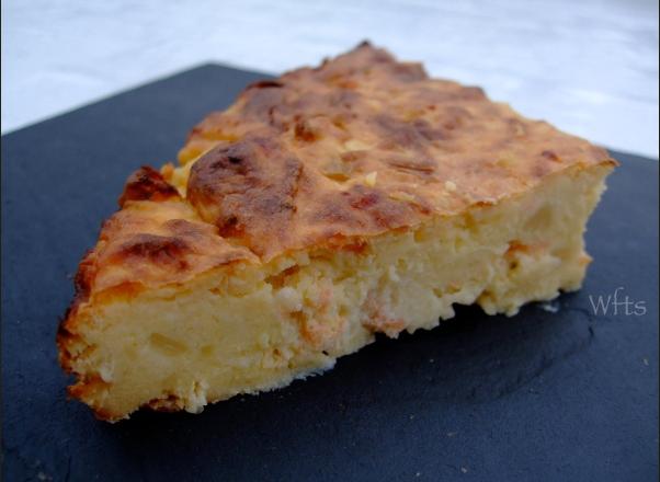 La quiche gâteau de pommes de terre au saumon