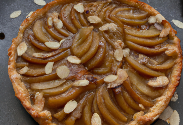 Tarte au poires au miel et amandes