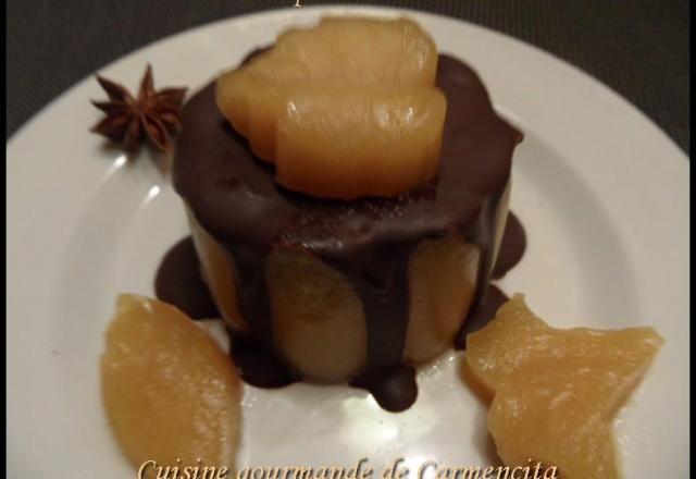 Flan à la pomme et au chocolat