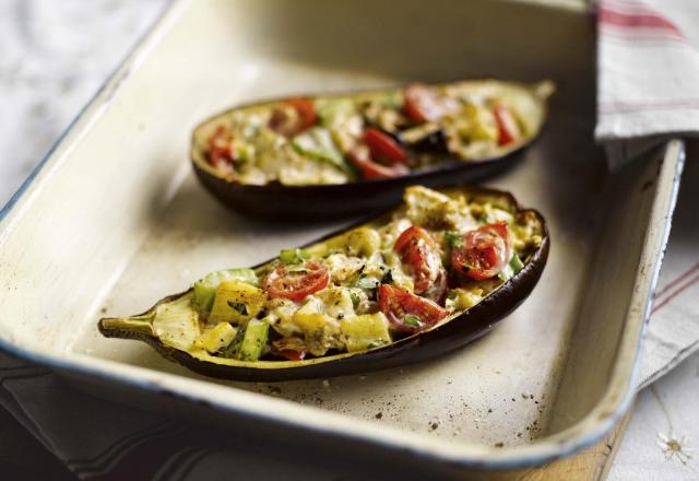 Aubergines farcies végétariennes