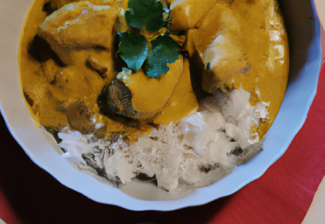 Curry de poulet au coco