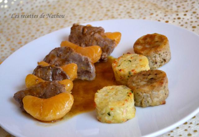 Filets de canard aux mandarines, sauce balsamique